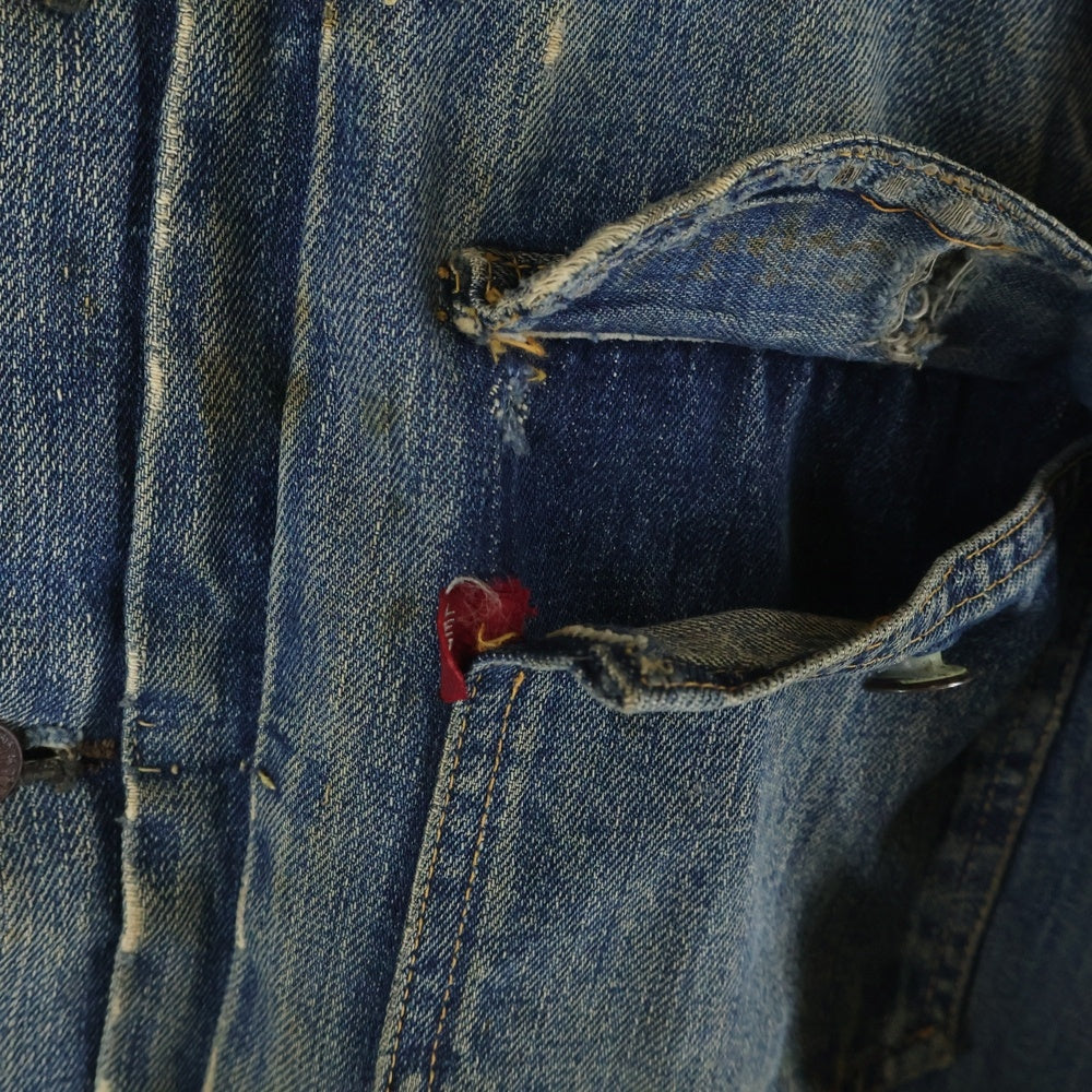 Levi's(リーバイス) 50s VINTAGE 506XX 1st スライドバックル 片面赤タブ ボタン裏刻印無し インディゴ