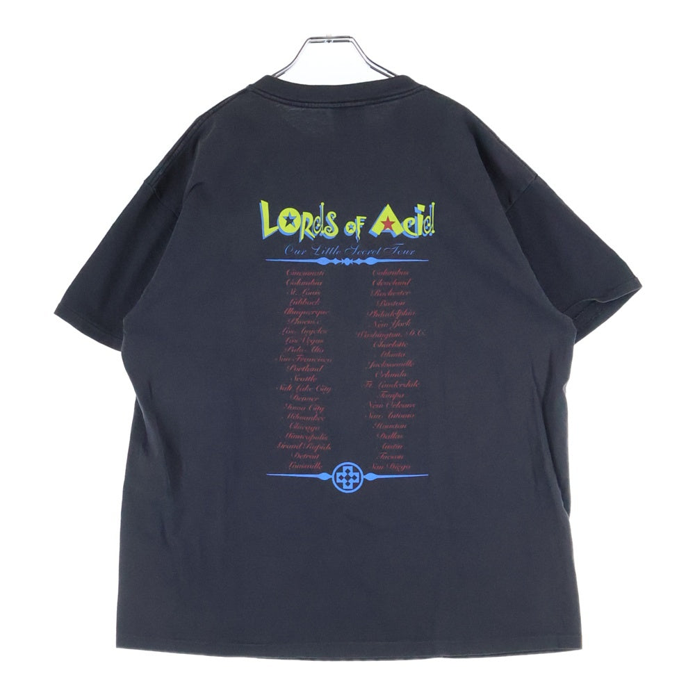 VINTAGE(ヴィンテージ) 90s LORDS OF ACID ローズ・オブ・アシッド 両面プリント Tシャツ 半袖カットソー ブラック