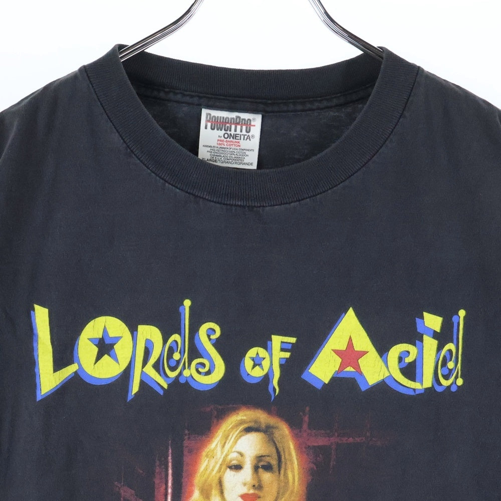 VINTAGE(ヴィンテージ) 90s LORDS OF ACID ローズ・オブ・アシッド 両面プリント Tシャツ 半袖カットソー ブラック