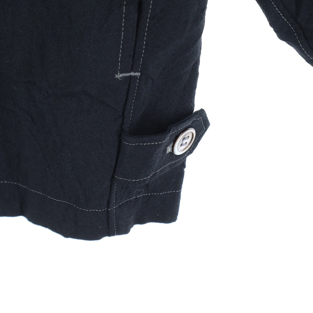 COMME des GARCONS HOMME(コムデギャルソンオム) 90s WOOL ZIP SHIRT JACKET HB-080040 ウール ジップ シャツ ジャケット ブラック