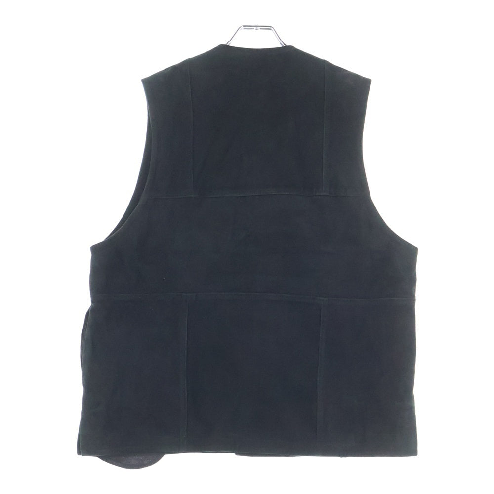 CCU(シーシーユー) suede vest スエード ベスト ブラック V-03-SUEDE