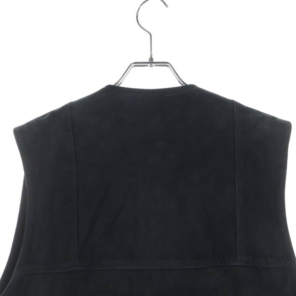 CCU(シーシーユー) suede vest スエード ベスト ブラック V-03-SUEDE