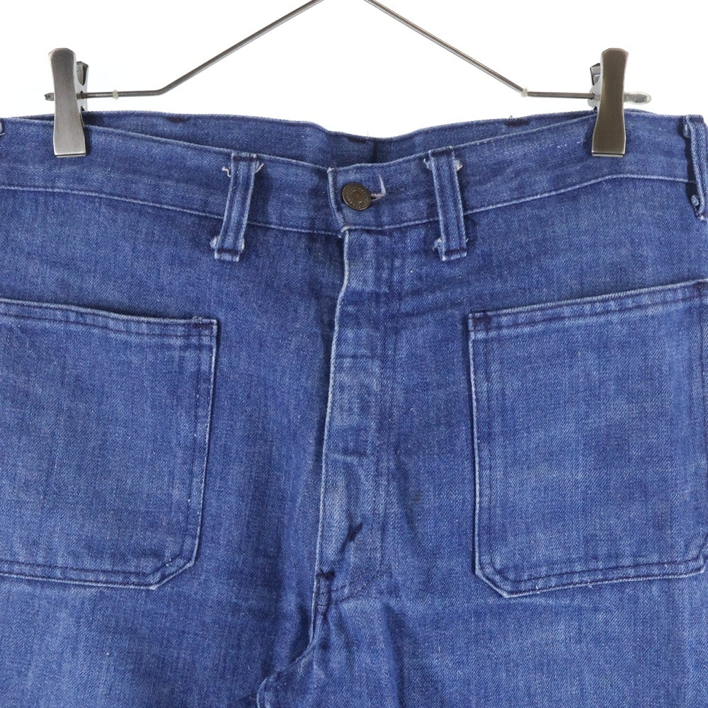 Levi's(リーバイス) 70ー80s VINTAGE セーラーデニム パンツ スモールe ボタン裏刻印272 ポーランド 42TALON 白タブ インディゴ