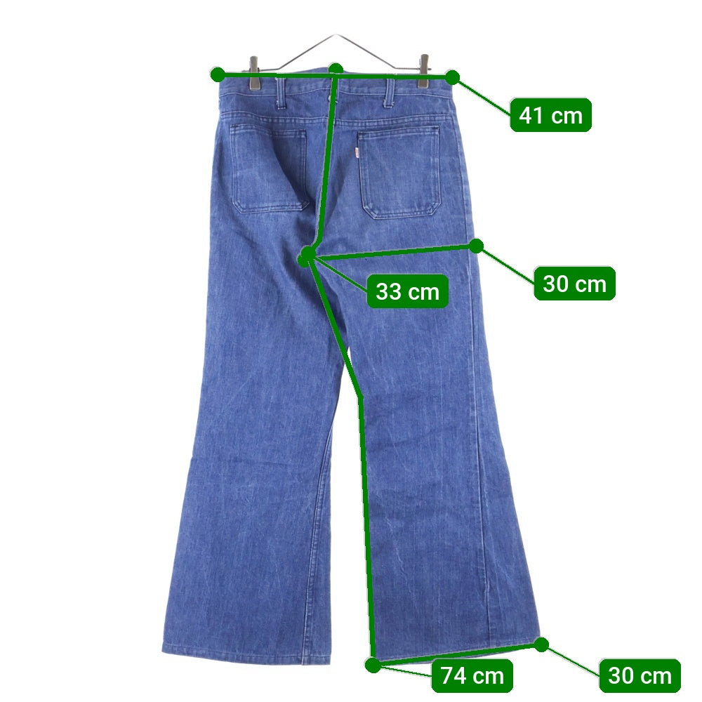 Levi's(リーバイス) 70ー80s VINTAGE セーラーデニム パンツ スモールe ボタン裏刻印272 ポーランド 42TALON 白タブ インディゴ
