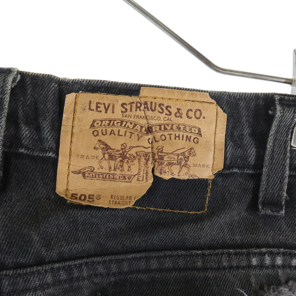 Levi's(リーバイス) 505 オレンジタブ YKK ジップ 後染め デニム ブラック
