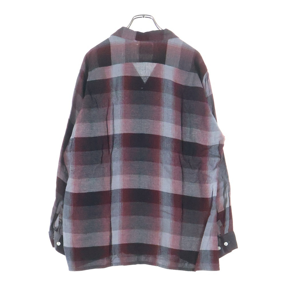 VINTAGE(ヴィンテージ) 60s ARROW CHEVELLA RAYON OPEN COLLAR OMBRE SHIRT アロー レーヨン オンブレ オープンカラー 開襟 長袖 シャツ レッド/ブラック/グレー