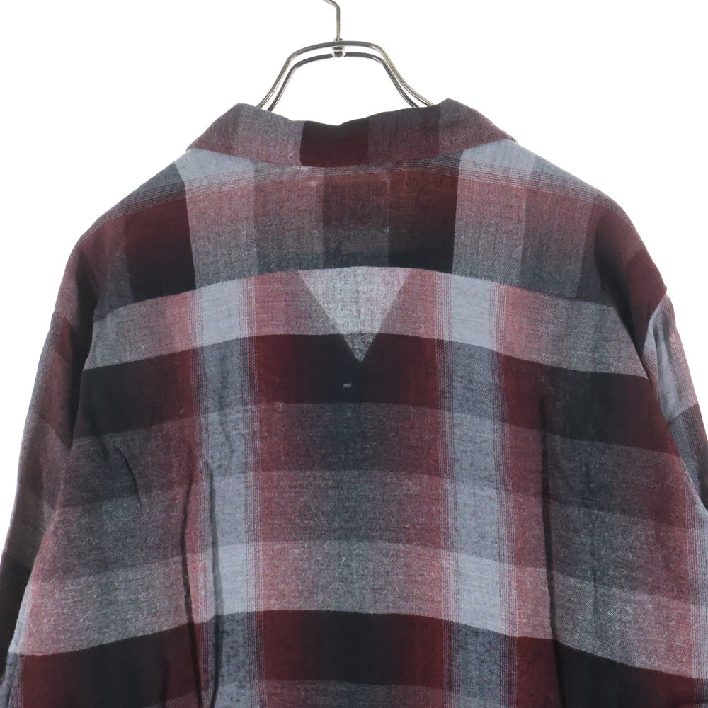 VINTAGE(ヴィンテージ) 60s ARROW CHEVELLA RAYON OPEN COLLAR OMBRE SHIRT アロー レーヨン オンブレ オープンカラー 開襟 長袖 シャツ レッド/ブラック/グレー