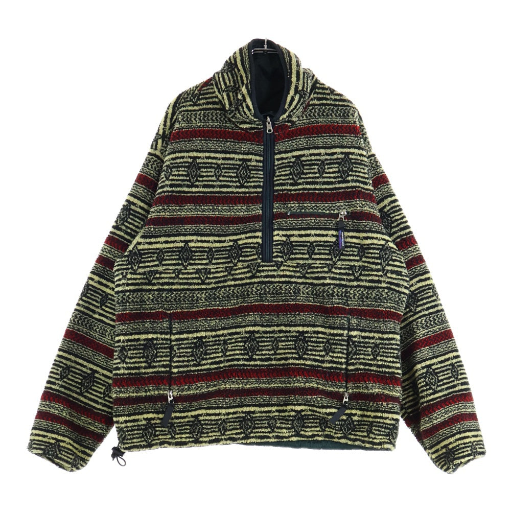 PATAGONIA(パタゴニア) 90s REVERSIBLE GLISSADE JACKET BULLSEYE MADE IN USA グリセード ブルズアイ プルオーバー ジャケット 総柄 マルチカラー/グリーン