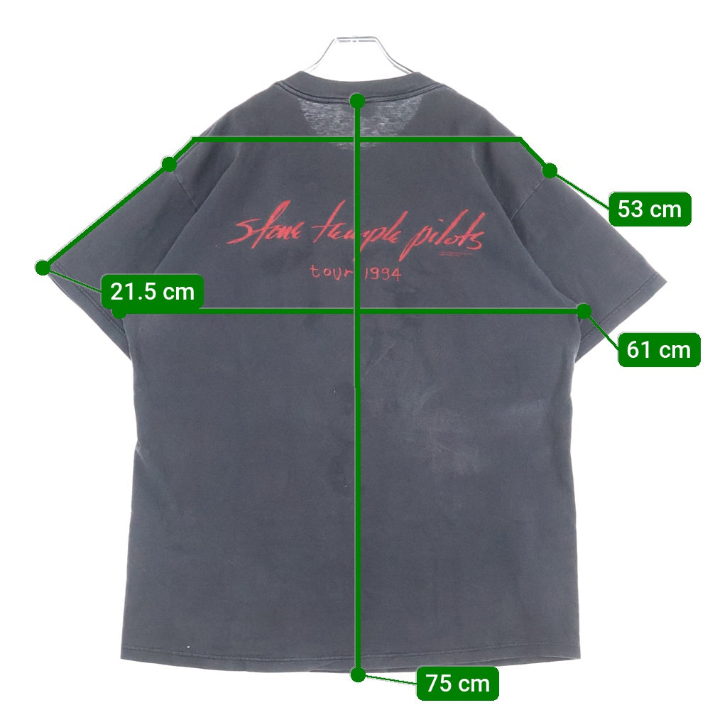 VINTAGE(ヴィンテージ) 90s STONE TEMPLE PILOTS TOUR 1994 ストーンテンプル 両面プリント 半袖Tシャツ カットソー ブラック