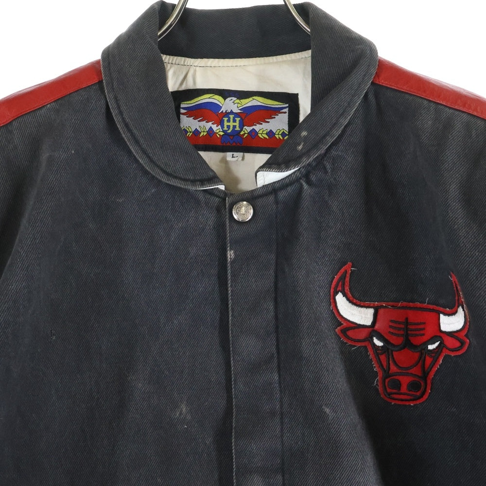 VINTAGE(ヴィンテージ) JEFF HAMILTON ジェフハミルトン シカゴブルズ スタジアム ジャケット ブラック/レッド