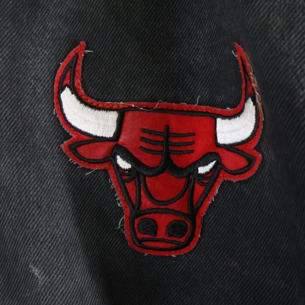 VINTAGE(ヴィンテージ) JEFF HAMILTON ジェフハミルトン シカゴブルズ スタジアム ジャケット ブラック/レッド