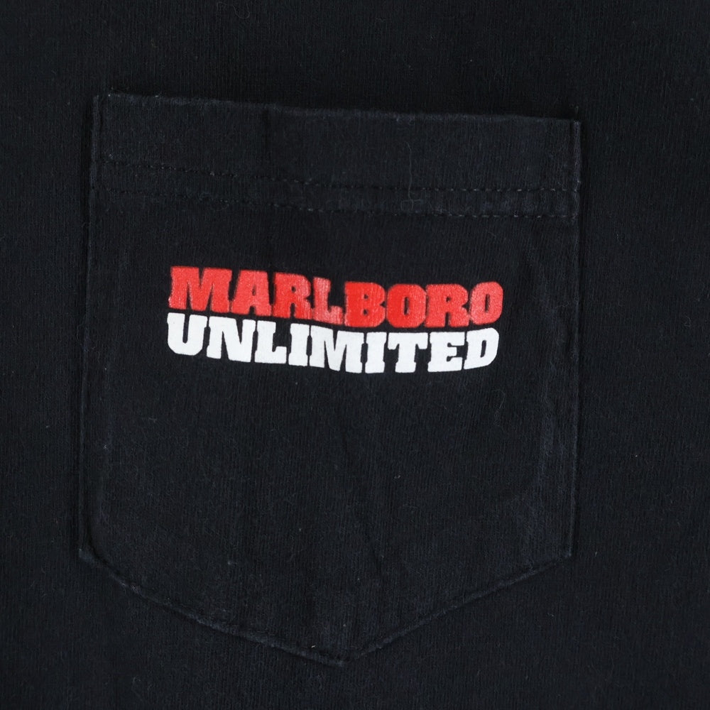 VINTAGE(ヴィンテージ) 90s MARLBORO UNLIMITED LIZARD マルボロ アンリミテッド 半袖Tシャツ カットソー ブラック