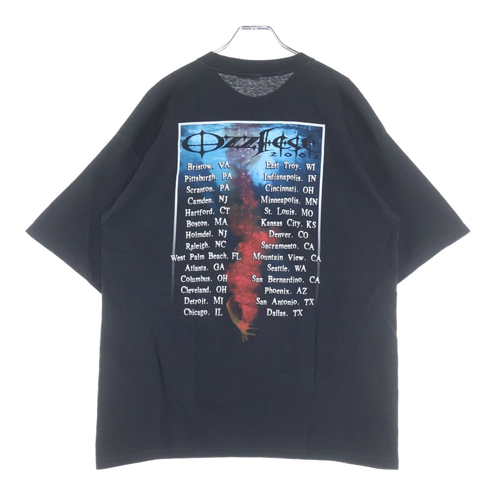 VINTAGE(ヴィンテージ) 00s OZZY OSBOURNE 2002 OZZFEST JAWS PARODY オジーオズボーン ジョーズ パロディ 半袖Tシャツ カットソー ブラック