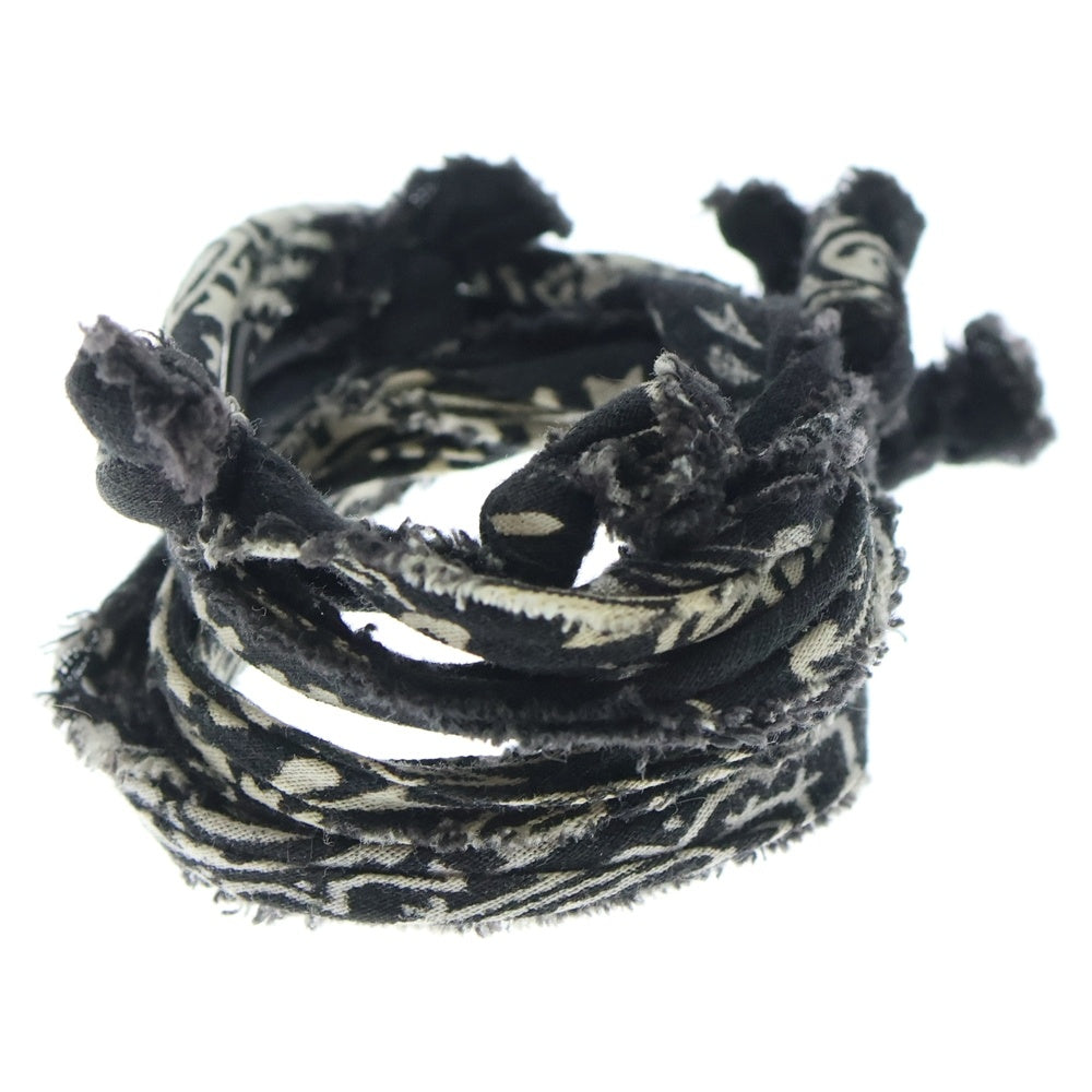 RAF SIMONS(ラフシモンズ) 04AW Archive WAVES期 Bandanna bracelet アーカイブ バンダナ ブレスレット ブラック レディース