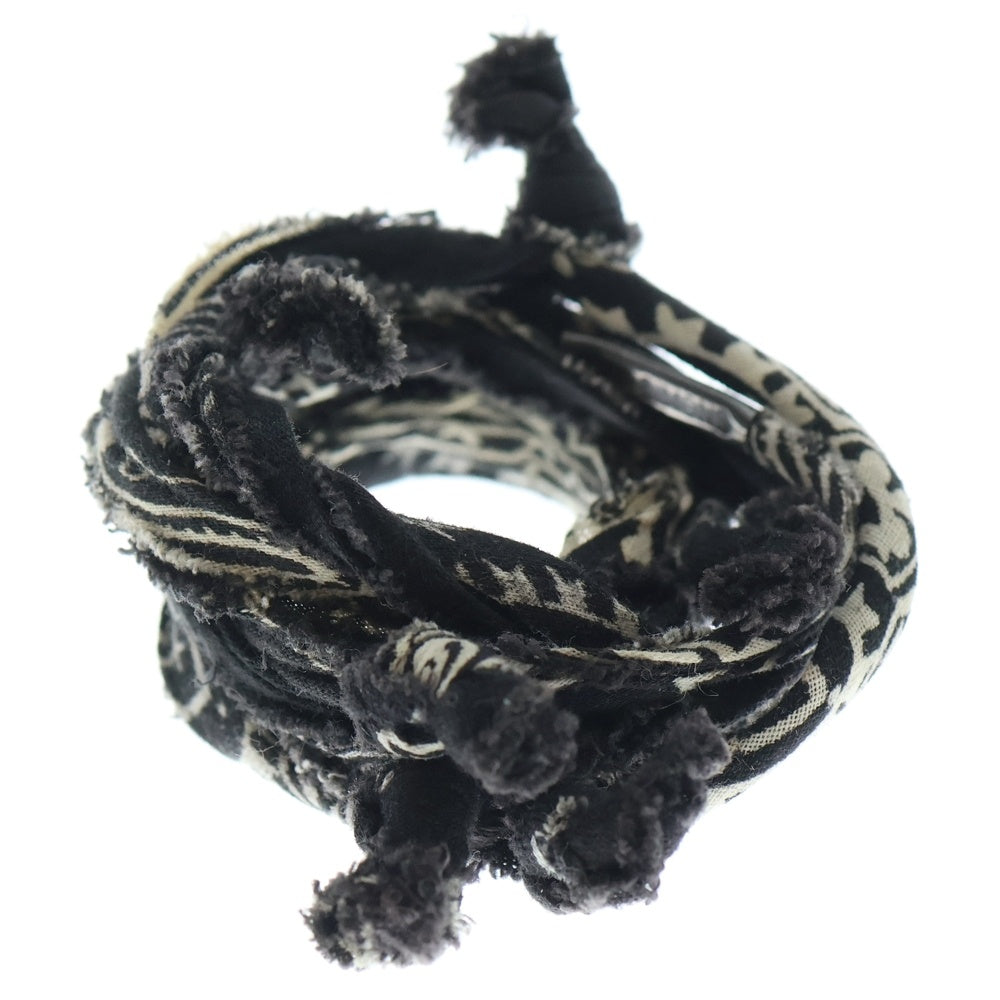 RAF SIMONS(ラフシモンズ) 04AW Archive WAVES期 Bandanna bracelet アーカイブ バンダナ ブレスレット ブラック レディース