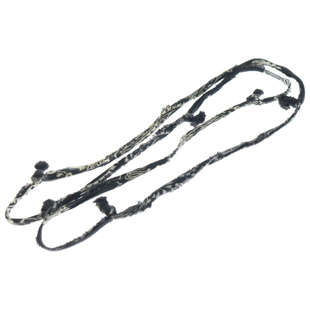 RAF SIMONS(ラフシモンズ) 04AW Archive WAVES期 Bandanna bracelet アーカイブ バンダナ ブレスレット ブラック レディース