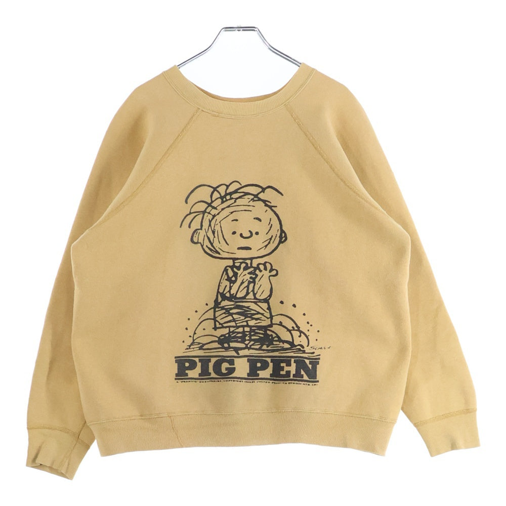 VINTAGE(ヴィンテージ) 60s PIG PEN Sweatshirt ピッグペン 染み込みプリントスウェット スウェット イエロー