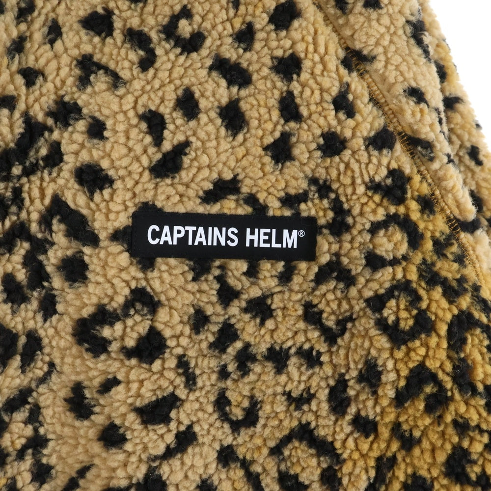 CAPTAINS HELM(キャプテンズ ヘルム) REVERSIBLE FLEECE リバーシブル フリース ナイロン レオパード ジャケット レオパード/ブラック