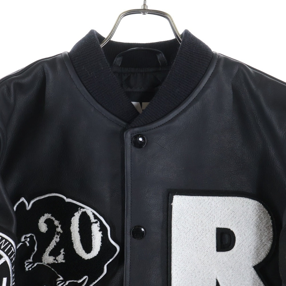 RATS(ラッツ) 25AW ×WTAPS ×NEIGHBORHOOD 20th ALL LEATHER JACKET SPJ-0101 オールレザー スタジアム ジャケット ブラック