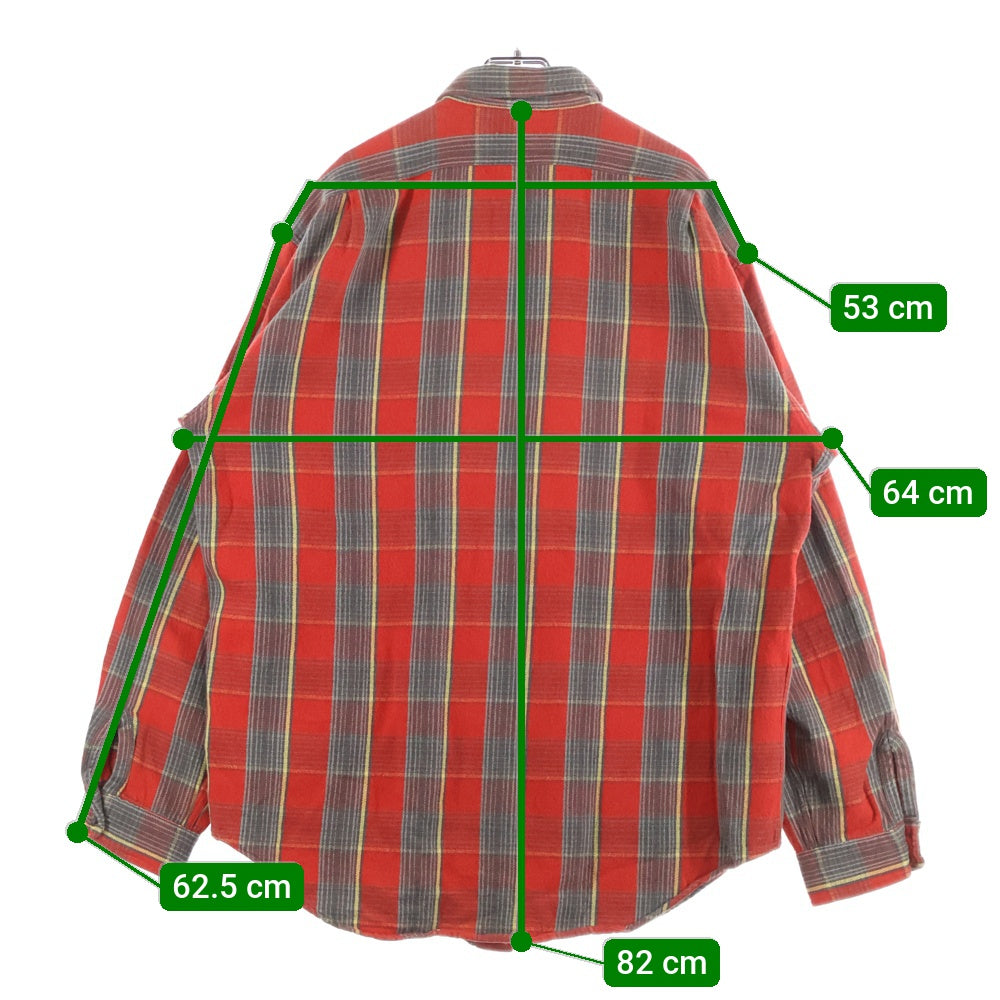 POLO SPORT RALPH LAUREN(ポロスポーツラルフローレン) 90s FLANNEL CHECK SHIRT フランネル チェック シャツ レッド