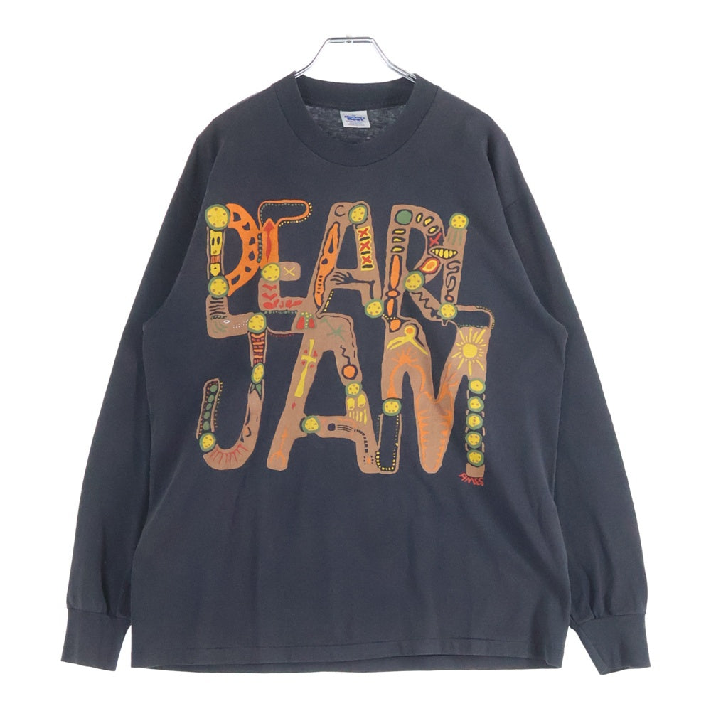 VINTAGE(ヴィンテージ) 90s PEARL JAM music for rhinos L/S パールジャム アームプリント ロンT 長袖カットソー ブラック