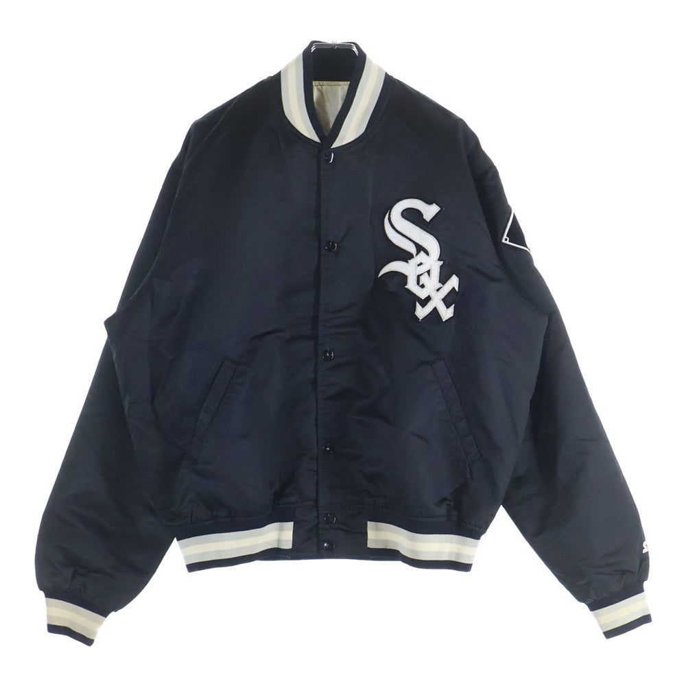 VINTAGE(ヴィンテージ) 80s STARTER WHITE SOX スターター シカゴホワイトソックス USA製 スタジャン ジャケット ブラック