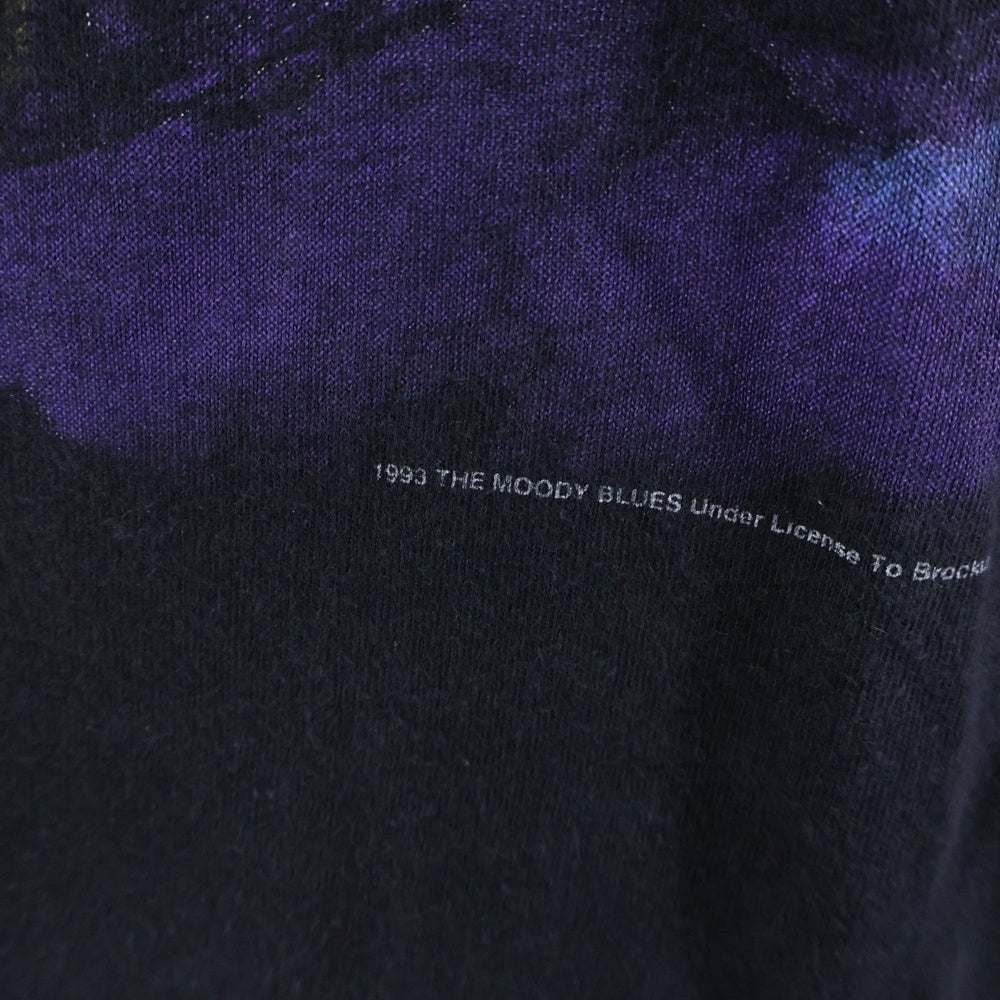 VINTAGE(ヴィンテージ) 90s THE MOODY BLUES ON THE THRESHOLD OF A DRAEM ムーディーブルース 企業 半袖Tシャツ カットソー ブラック