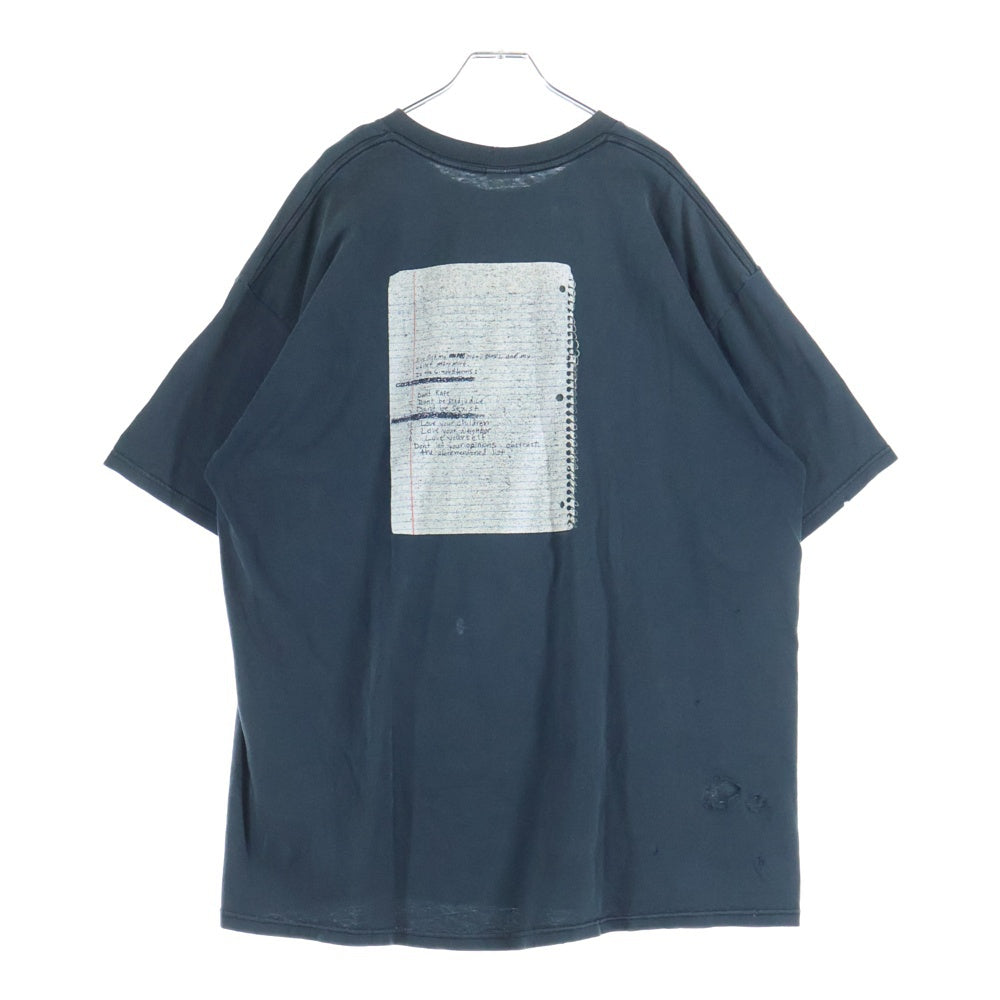 VINTAGE(ヴィンテージ) 00s NIRVANA KURT COBAIN Note TEE ニルヴァーナ カートコバーン ノート 両面プリント Tシャツ 半袖カットソー ブラック