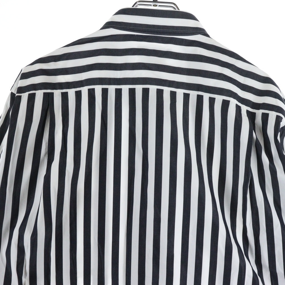 COMME des GARCONS HOMME PLUS(コムデギャルソンオムプリュス) 23SS CRAZY STRIPE DESIGN SHIRT PK-B011 クレイジー ストライプ 長袖シャツ ホワイト/ブラック