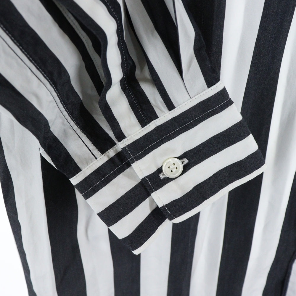 COMME des GARCONS HOMME PLUS(コムデギャルソンオムプリュス) 23SS CRAZY STRIPE DESIGN SHIRT PK-B011 クレイジー ストライプ 長袖シャツ ホワイト/ブラック