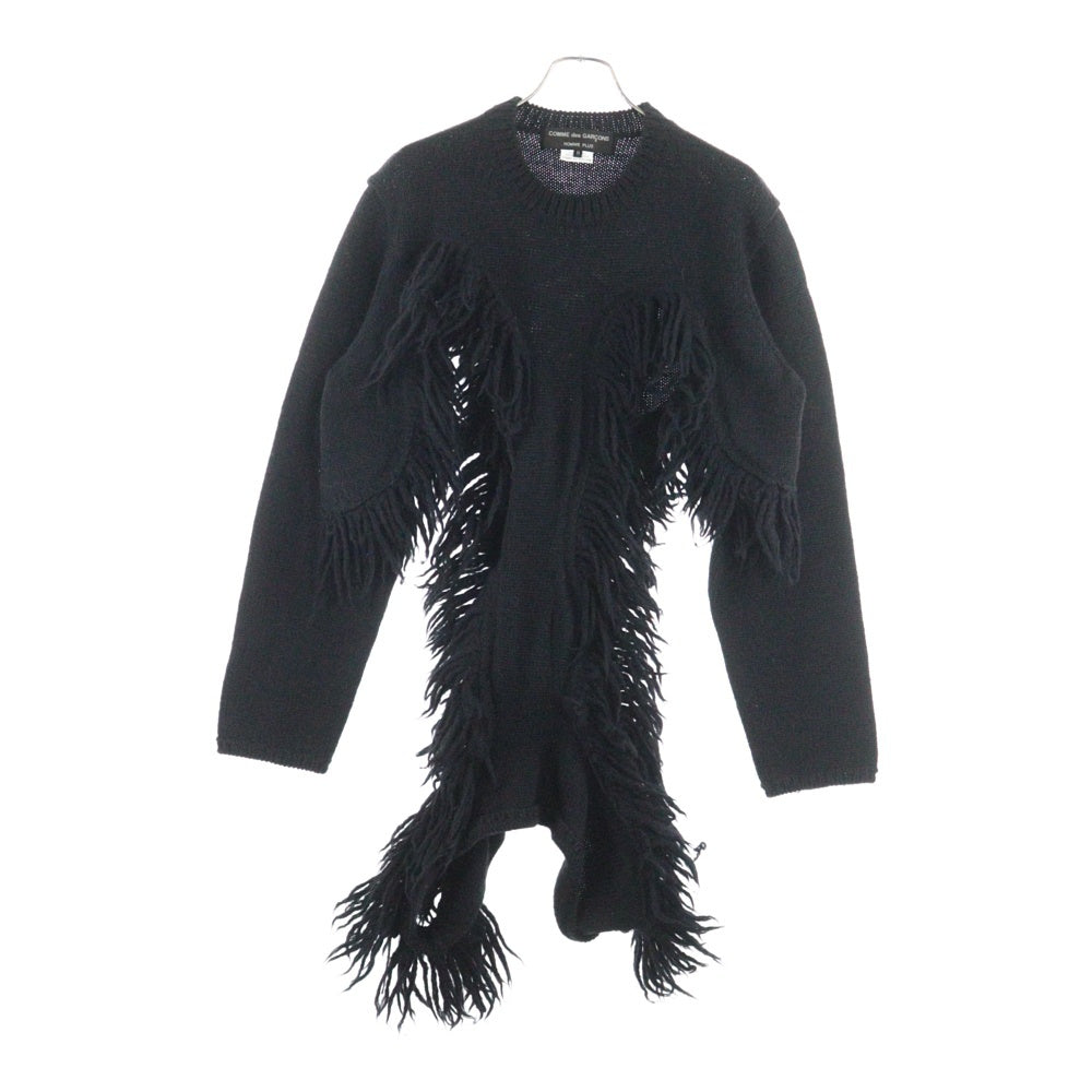 COMME des GARCONS HOMME PLUS(コムデギャルソンオムプリュス) 23AW FRINGE PULLOVER DESIGN KNIT PL-N013 フリンジ プルオーバー デザイン ニット ブラック