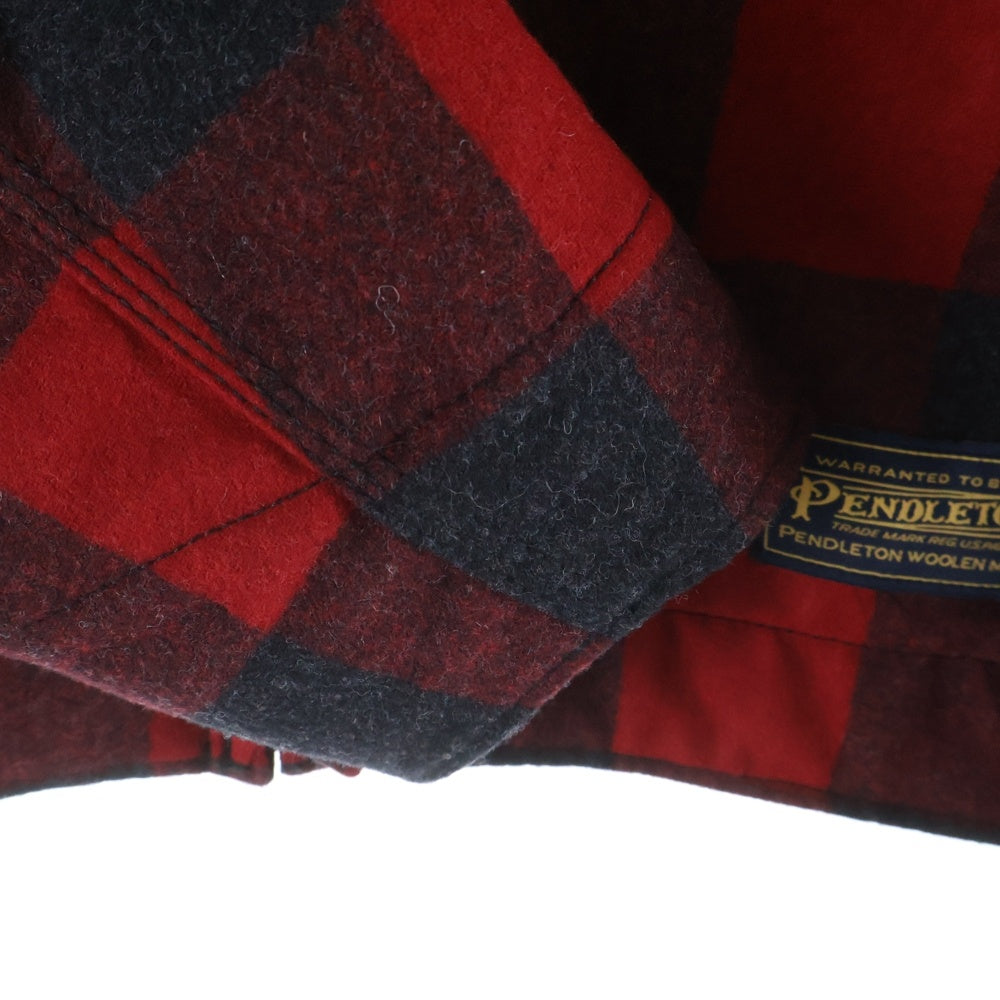 MINEDENIM(マインデニム) ×PENDLETON W.Plaid Zipup Work JKT MND-PDL801-17-022 ブロック チェック ジップアップ ワーク ジャケット レッド/ブラック