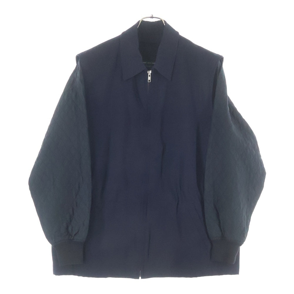 COMME des GARCONS HOMME PLUS(コムデギャルソンオムプリュス) 89AW Sleeve Layered Bomber Jacket ボンバージャケット ジップブルソン キルティング ブラック