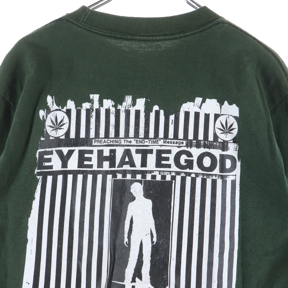VINTAGE(ヴィンテージ) 90s EYEHATEGOD Children Of God Long アイヘイトゴッド プリント長袖Tシャツ カットソー グリーン