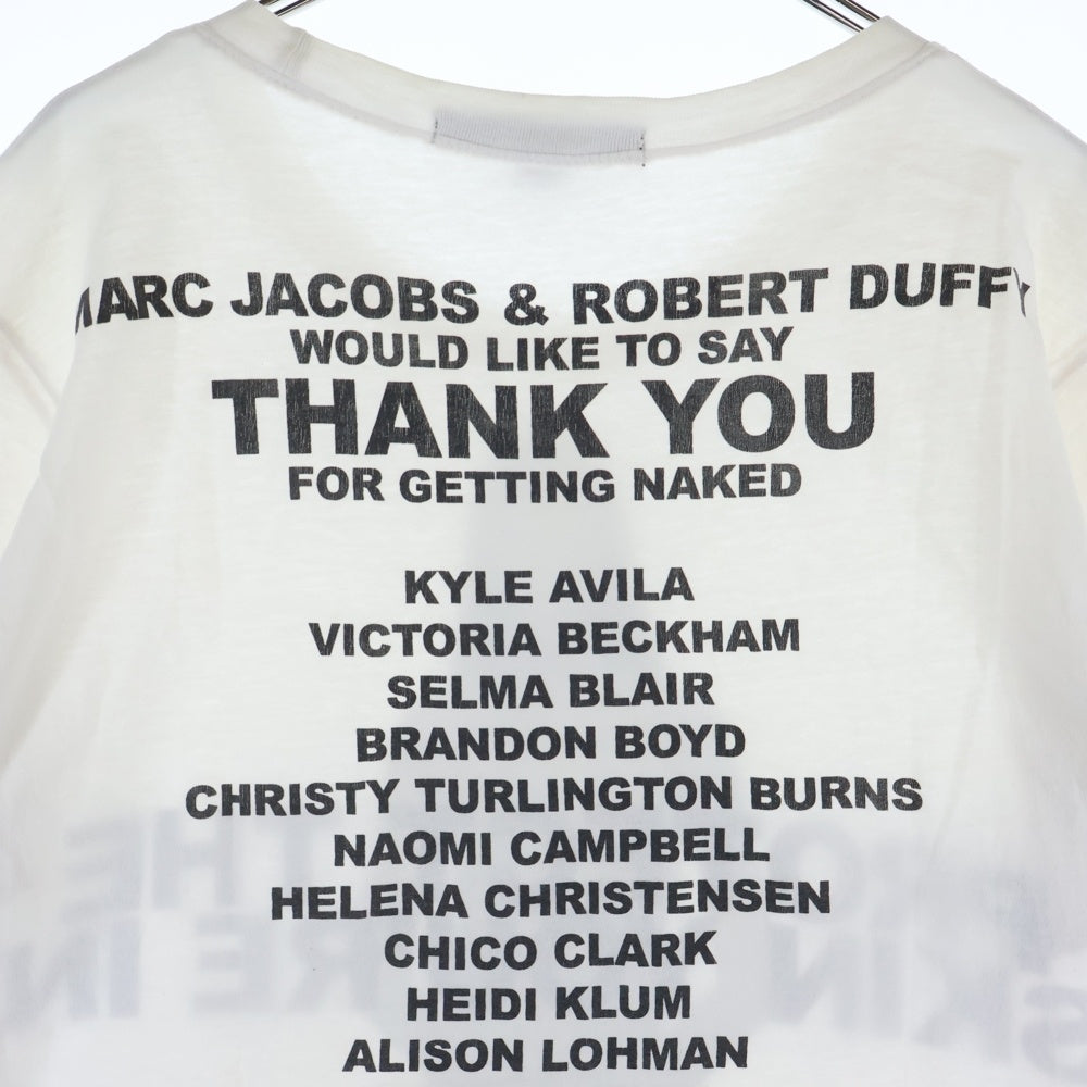 MARC JACOBS(マークジェイコブス) 00s ×ROBERT DUFFY Naomi Campbell ナオミキャンベル 半袖プリントTシャツ ホワイト