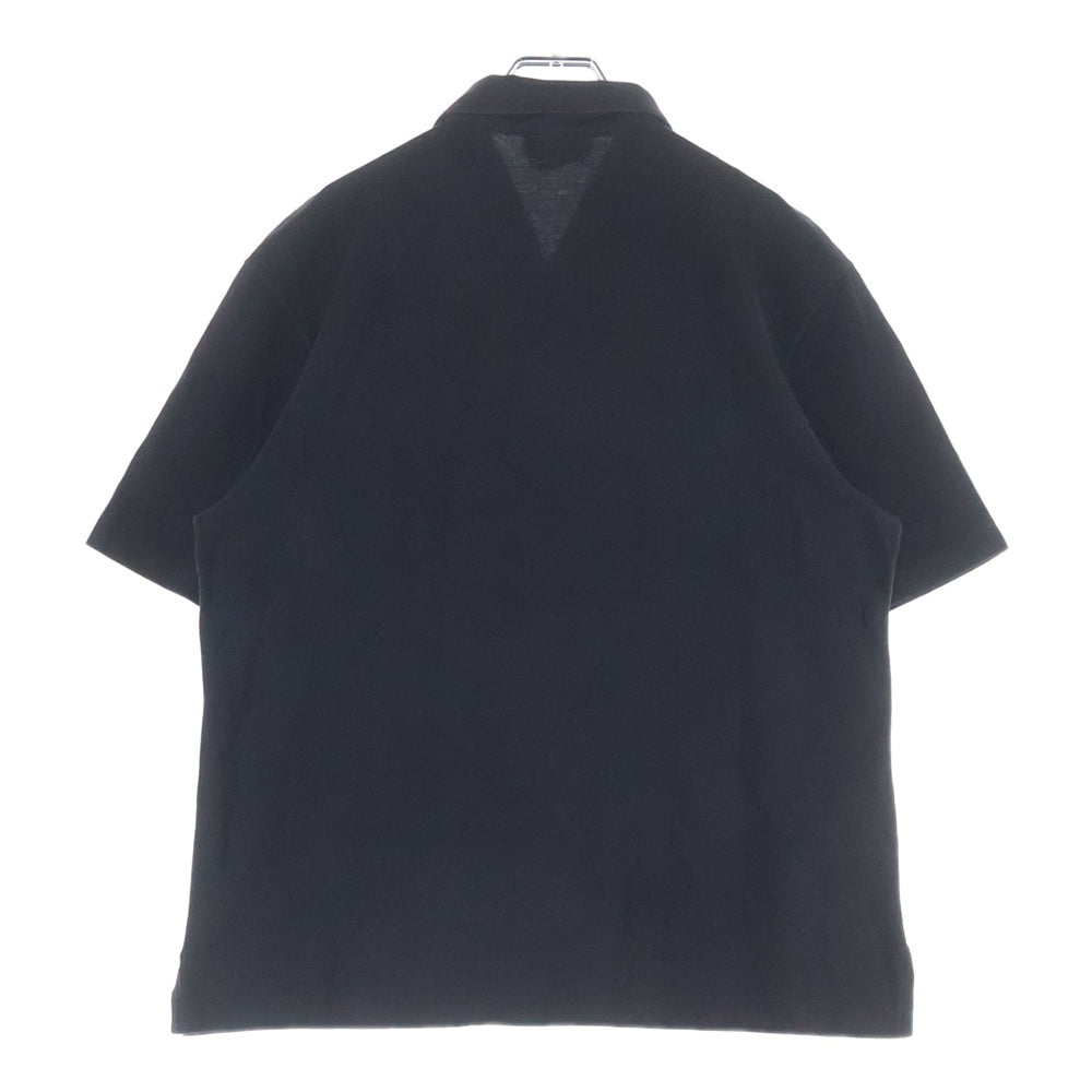 HERMES(エルメス) VINTAGE 胸ポケット H刺繍 ポロシャツ 半袖ポロシャツ ブラック