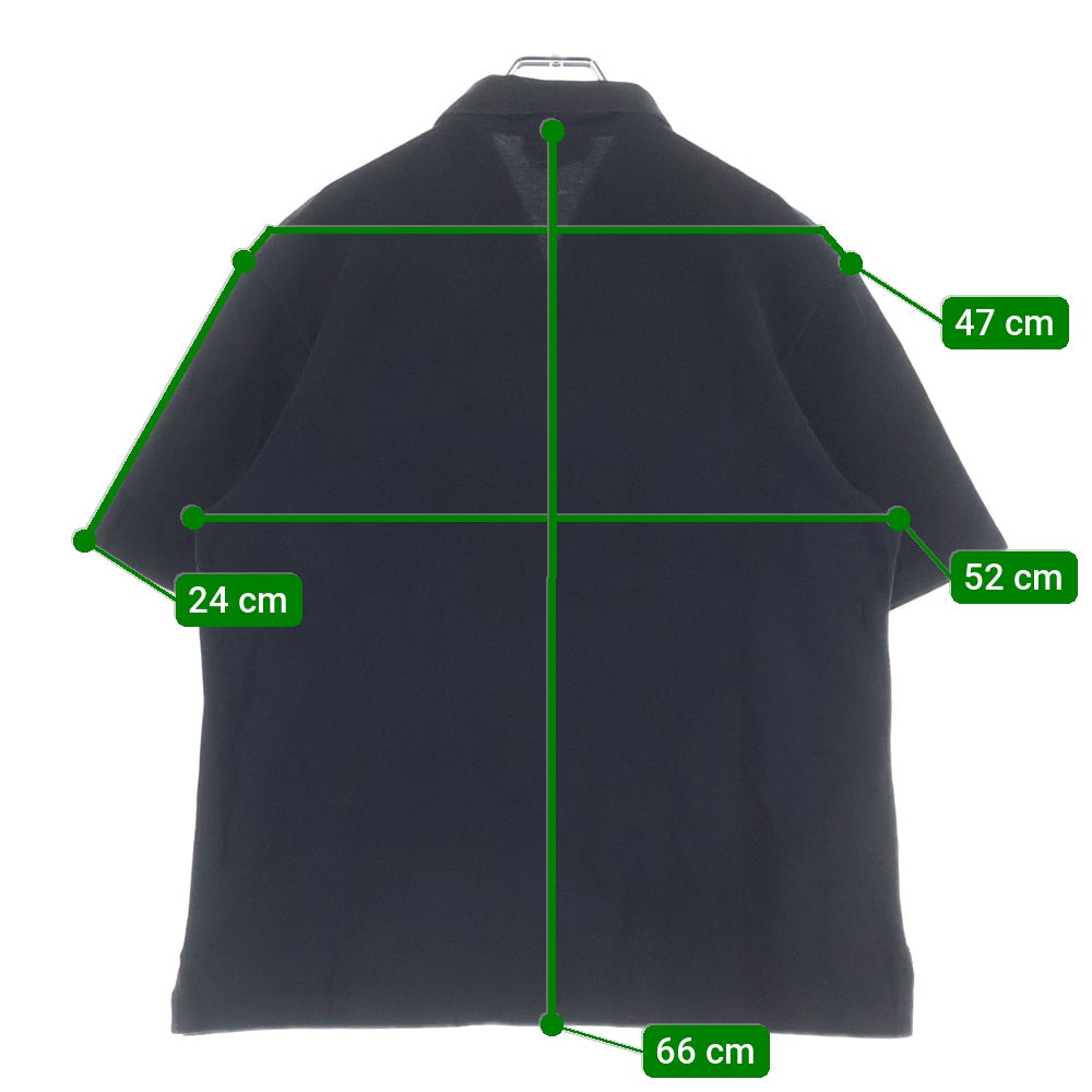 HERMES(エルメス) VINTAGE 胸ポケット H刺繍 ポロシャツ 半袖ポロシャツ ブラック