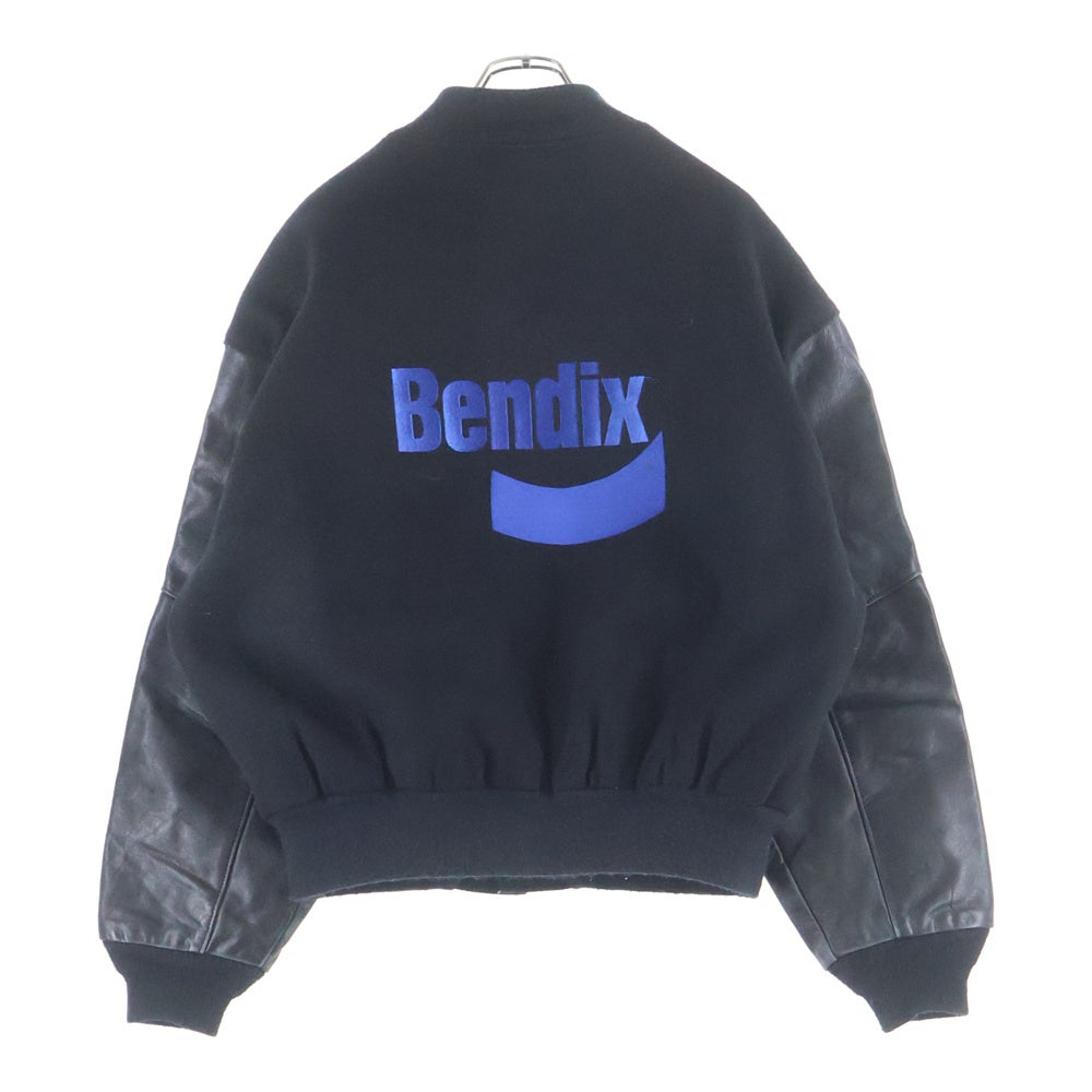 VINTAGE(ヴィンテージ) 90‐00s WOOL LEATHER COMBINATION STADIUM JACKET Bendix Honeywell 企業 スタジャン ブラック