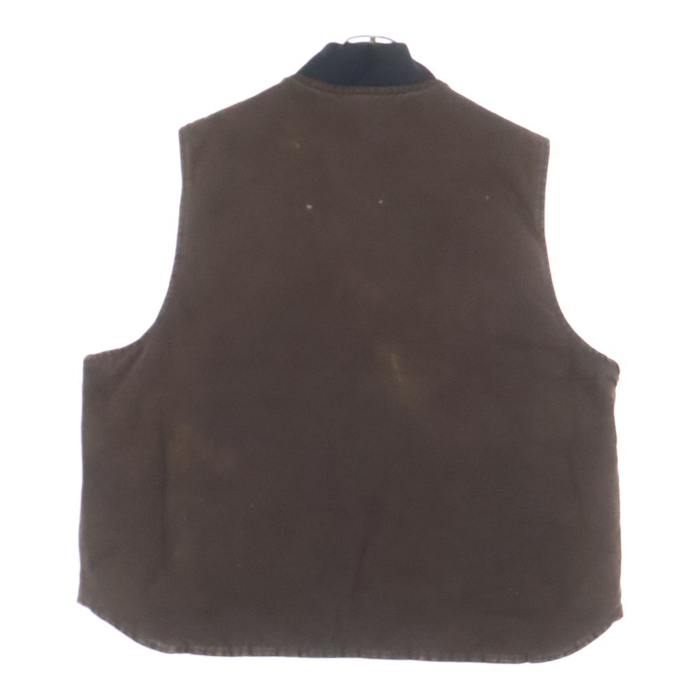 CARHARTT(カーハート) 00s COTTON DUCK ZIP VEST コットンダック ジップ 中綿 ベスト ブラウン