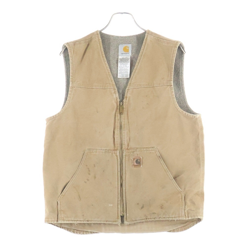 CARHARTT(カーハート) 00s COTTON DUCK BOA ZIP VNECK VEST コットンダック ジップ ボア ベスト キャメル