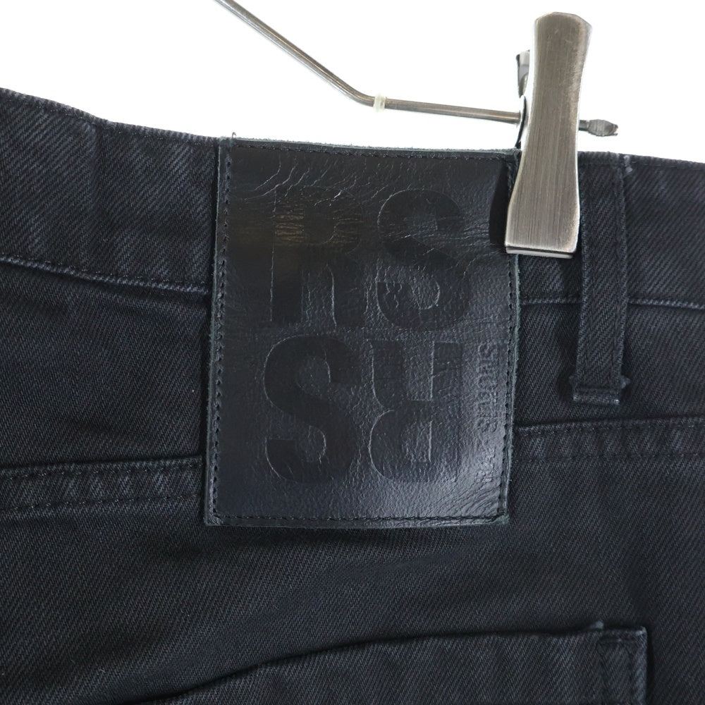 RAF SIMONS(ラフシモンズ) 23SS デストロイド ダブル デニム ジーンズ レイヤード ブラック