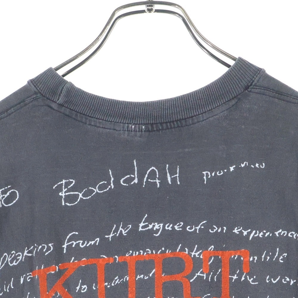 VINTAGE(ヴィンテージ) 90s NIRVANA KURT COBAIN GRUNGE IS DEAD BOOTLEG ニルヴァーナ カートコバーン Tシャツ 半袖カットソー ブラック