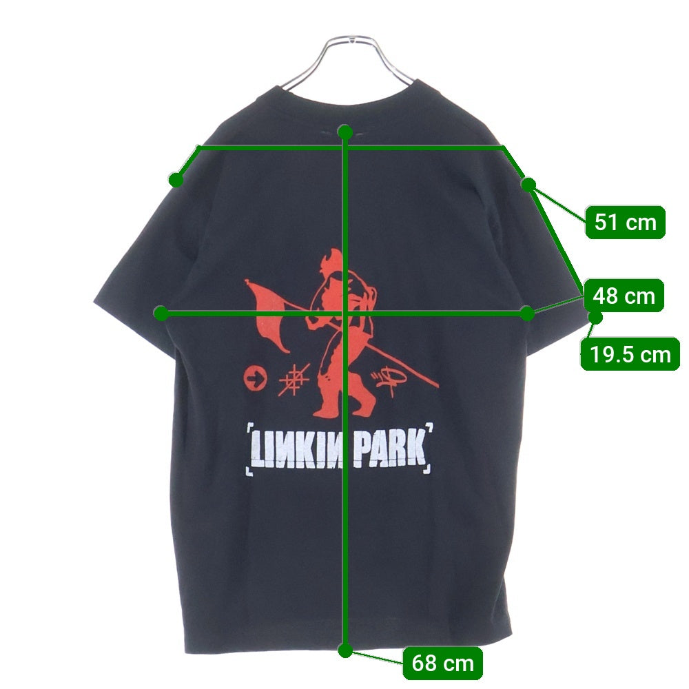 VINTAGE(ヴィンテージ) 00s LINKIN PARK Hybrid Theory リンキンパーク 両面プリント 半袖Tシャツ ブラック