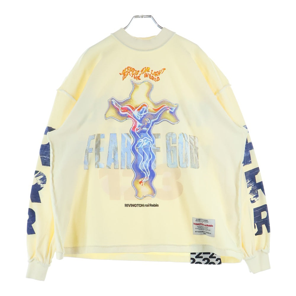RRR123 RIVINGTON roi Rebis(リヴィントンロイレビス) 22AW ×FEAR OF GOD Sweatshirt フィアオブゴッド スウェット イエロー