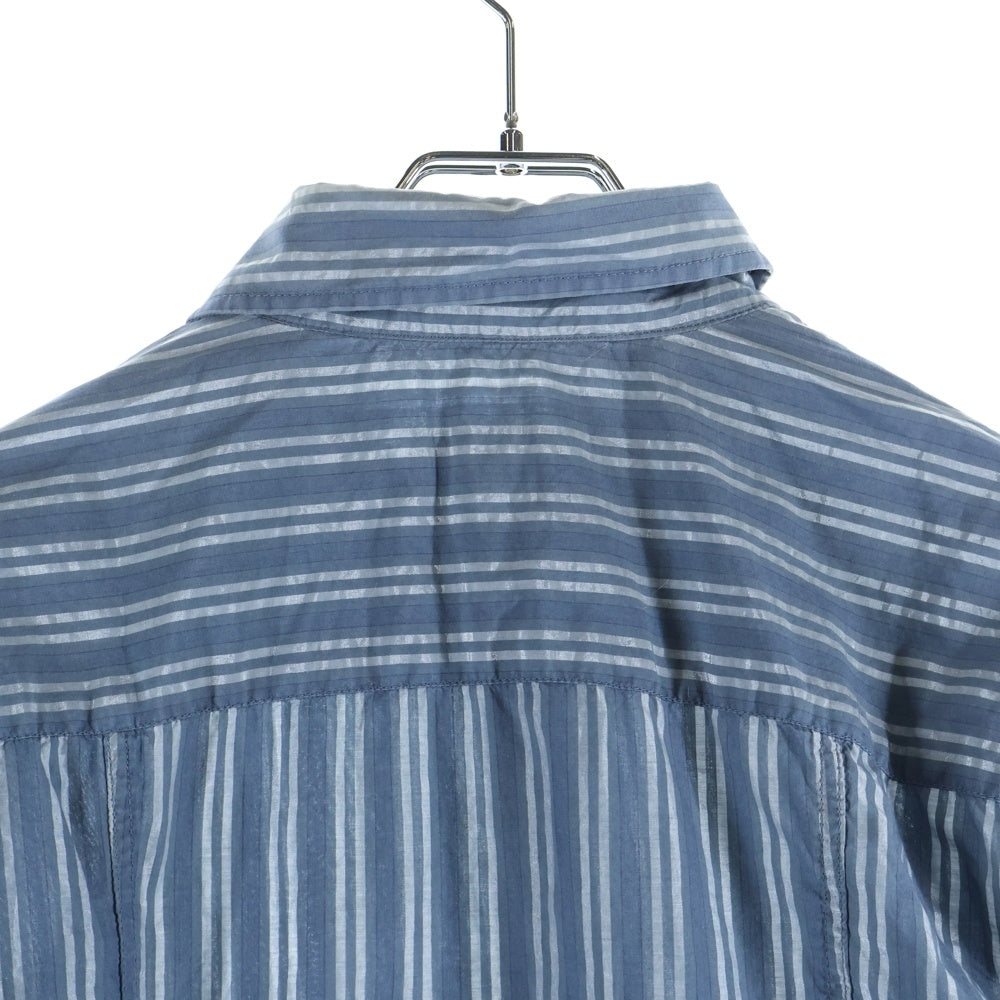 ARMANI JEANS(アルマーニ ジーンズ) 00s MADE IN RUMANIA ルーマニア製 ストライプ 長袖シャツ ブルー