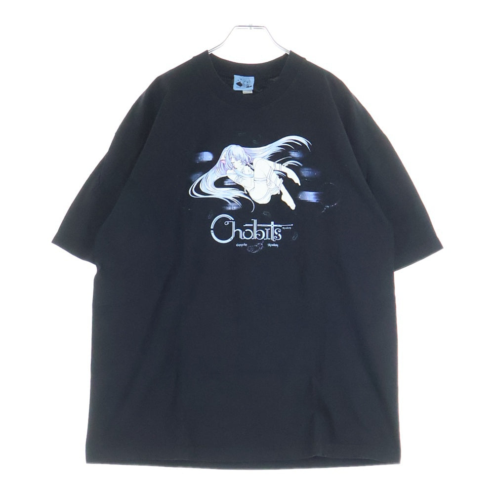 VINTAGE(ヴィンテージ) 00s CHOBITS ちょびっツ ちぃ アニメ 半袖Tシャツ カットソー ブラック