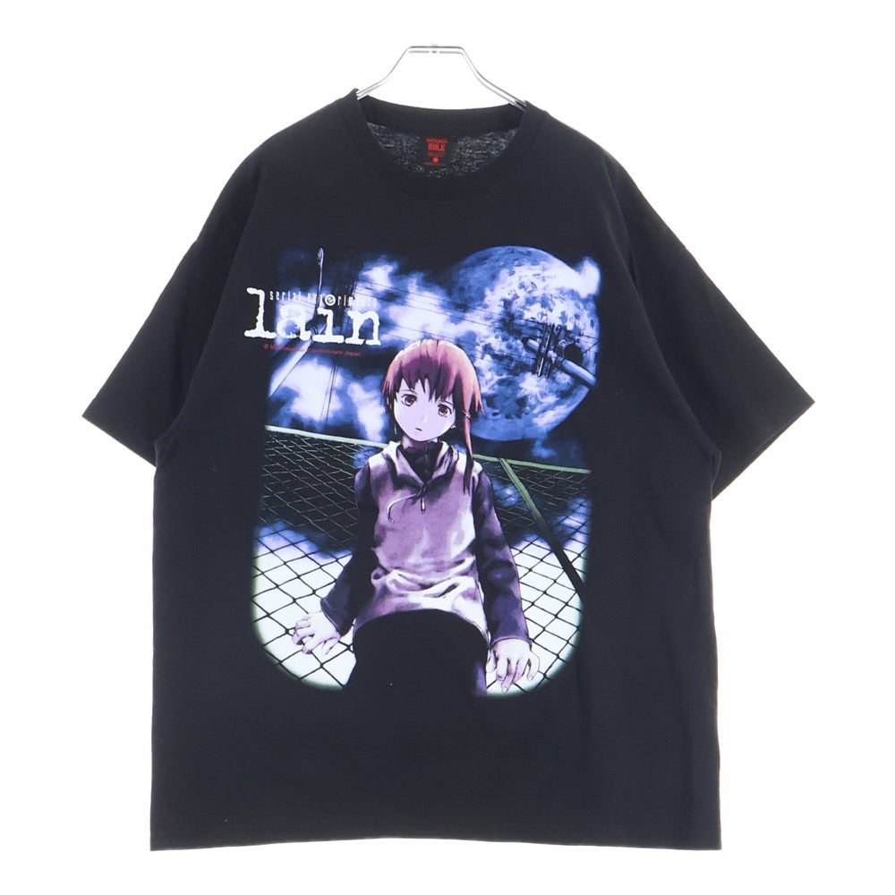 GEEKSRULE(ギークスルール) serial experiments lain レイン 両面プリント 半袖Tシャツ カットソー ブラック