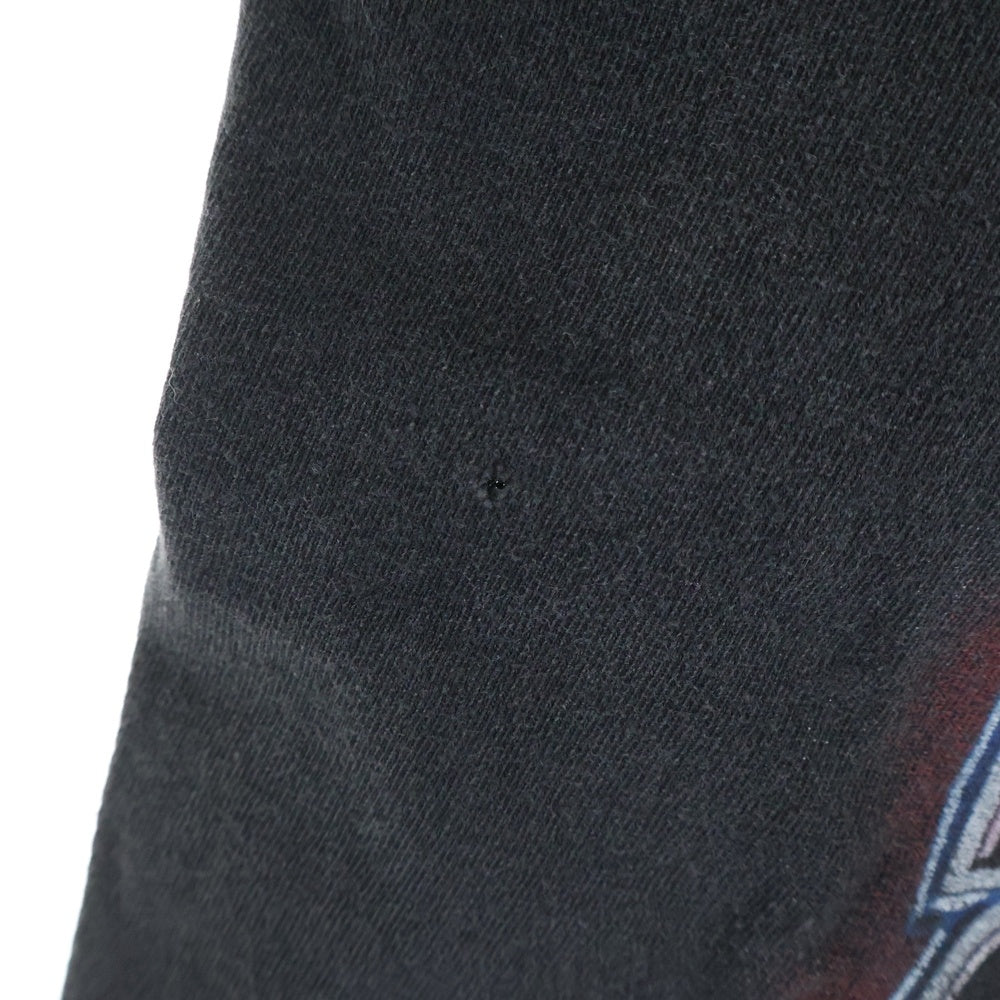 VINTAGE(ヴィンテージ) 90s PLASTIK プラステック クレイジーカット 両面プリント 半袖Tシャツ アニメTシャツ カットソー ブラック