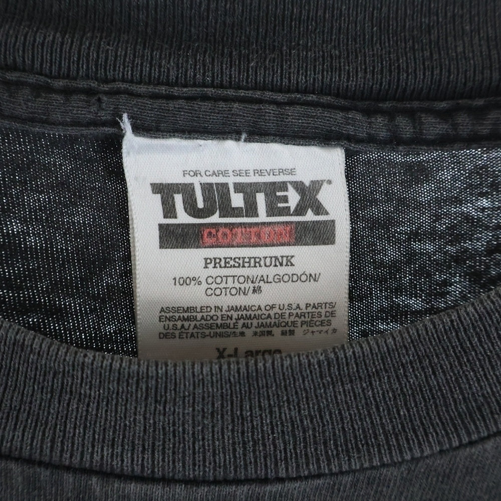 VINTAGE(ヴィンテージ) 90s PLASTIK プラステック クレイジーカット 両面プリント 半袖Tシャツ アニメTシャツ カットソー ブラック