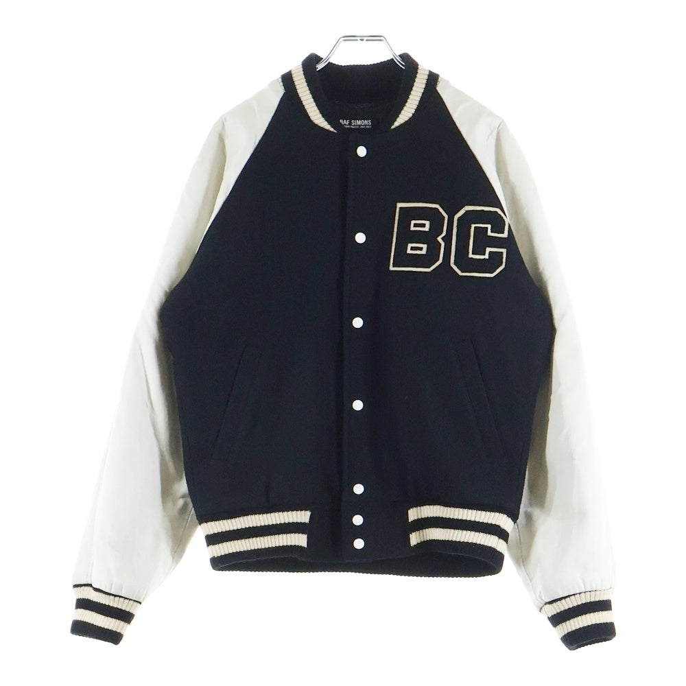 RAF SIMONS(ラフシモンズ) 02AW Virginia Creeper期 Versity Jacket バーシティジャケット スタジャン ブラック×ホワイト